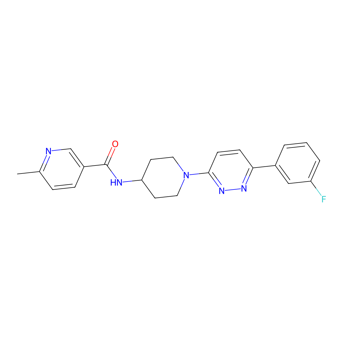 C22H22FN5O molecular structure, CAS 1396875-68-5