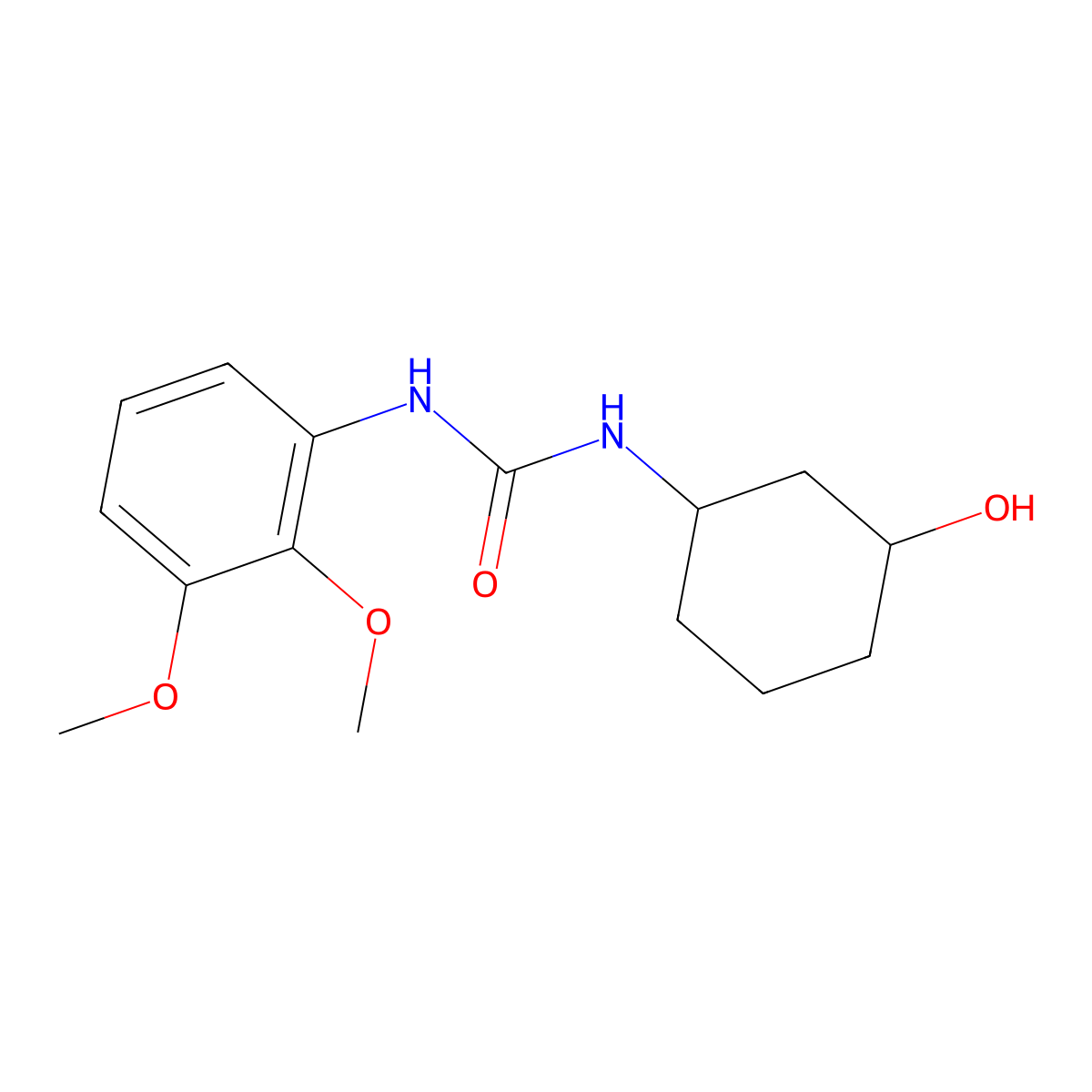 1-(2,3-Dimethoxyphenyl)-3-(3-hydroxycyclohexyl)urea molecular structure, CAS 1396876-17-7
