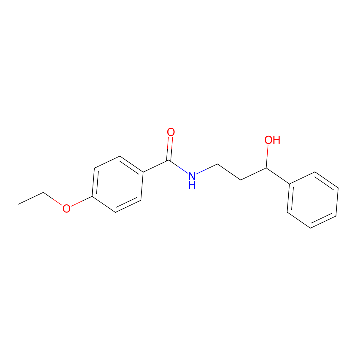 4-ethoxy-N-(3-hydroxy-3-phenylpropyl)benzamide molecular structure, CAS 1396876-24-6