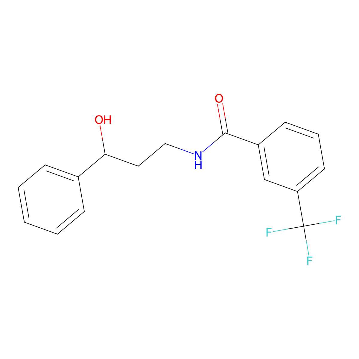 N-(3-hydroxy-3-phenylpropyl)-3-(trifluoromethyl)benzamide molecular structure, CAS 1396876-36-0