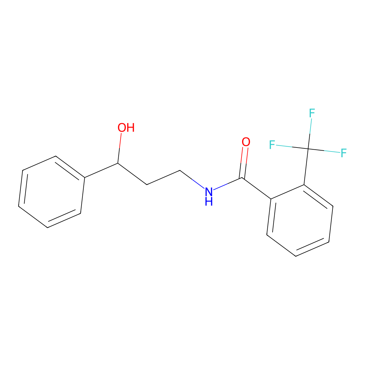 N-(3-hydroxy-3-phenylpropyl)-2-(trifluoromethyl)benzamide molecular structure, CAS 1396876-42-8