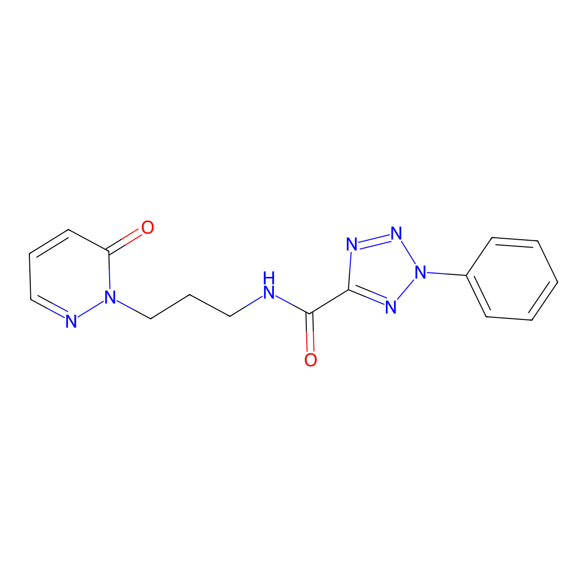 N-(3-(6-oxopyridazin-1(6H)-yl)propyl)-2-phenyl-2H-tetrazole-5-carboxamide molecular structure, CAS 1396877-16-9