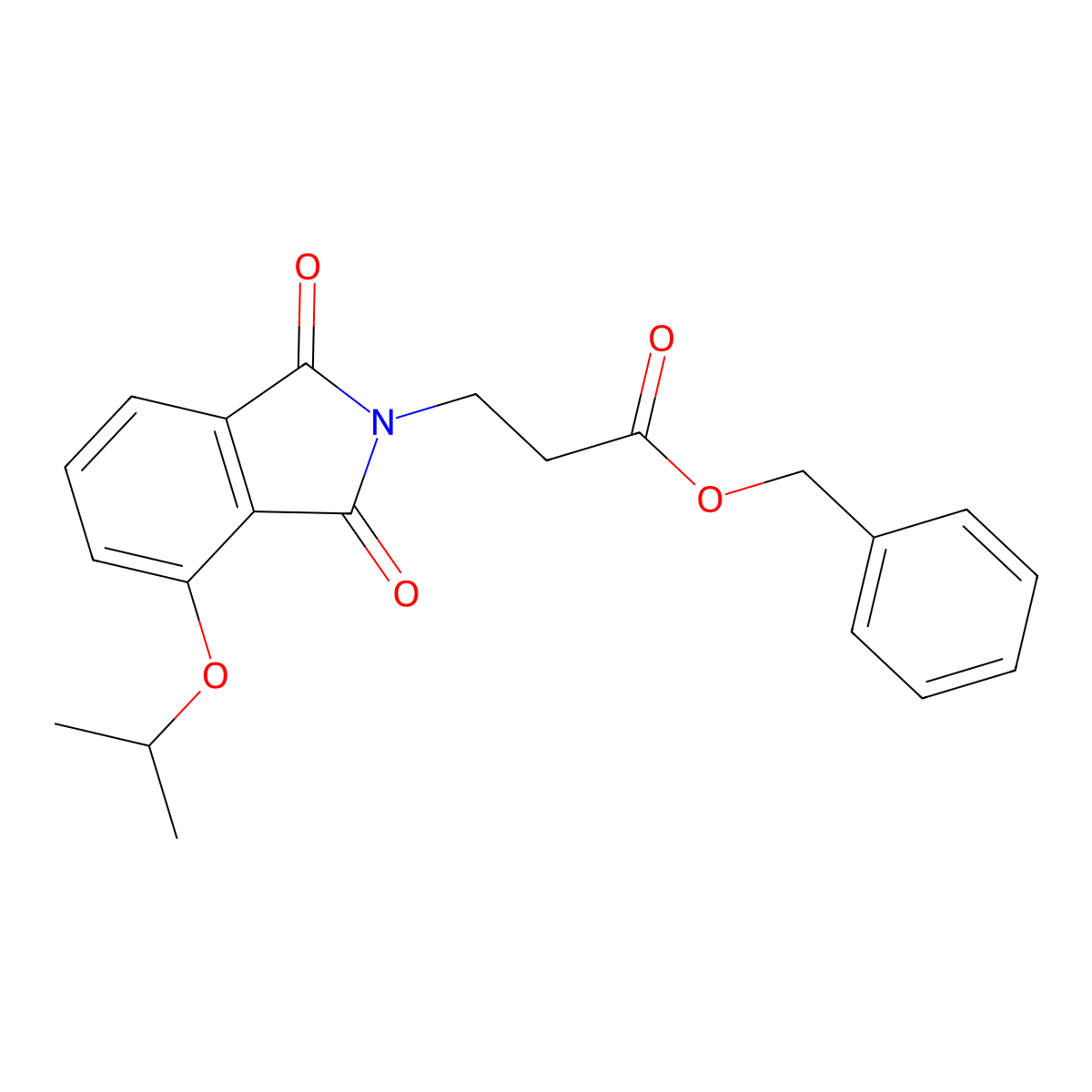Benzyl 3-(4-isopropoxy-1,3-dioxoisoindolin-2-yl)propanoate molecular structure, CAS 1396877-45-4
