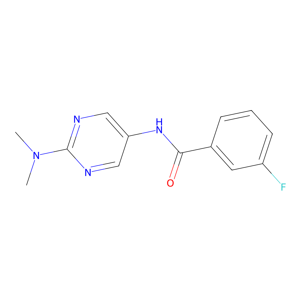 N-[2-(dimethylamino)pyrimidin-5-yl]-3-fluorobenzamide molecular structure, CAS 1396877-70-5