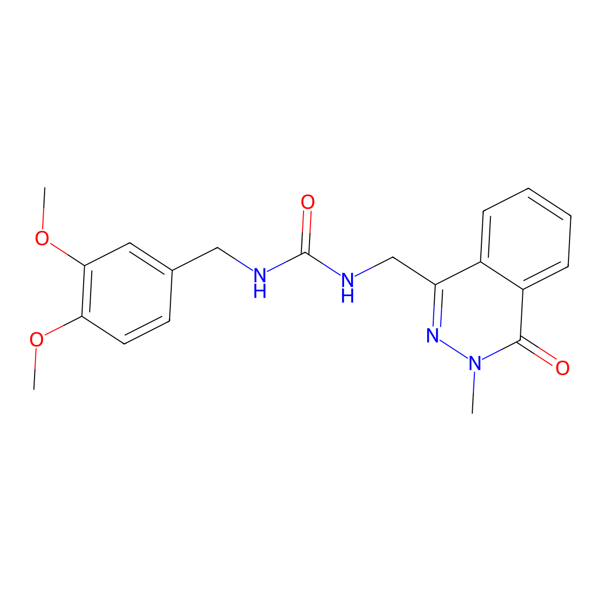 1-(3,4-Dimethoxybenzyl)-3-((3-methyl-4-oxo-3,4-dihydrophthalazin-1-yl)methyl)urea molecular structure, CAS 1396877-84-1