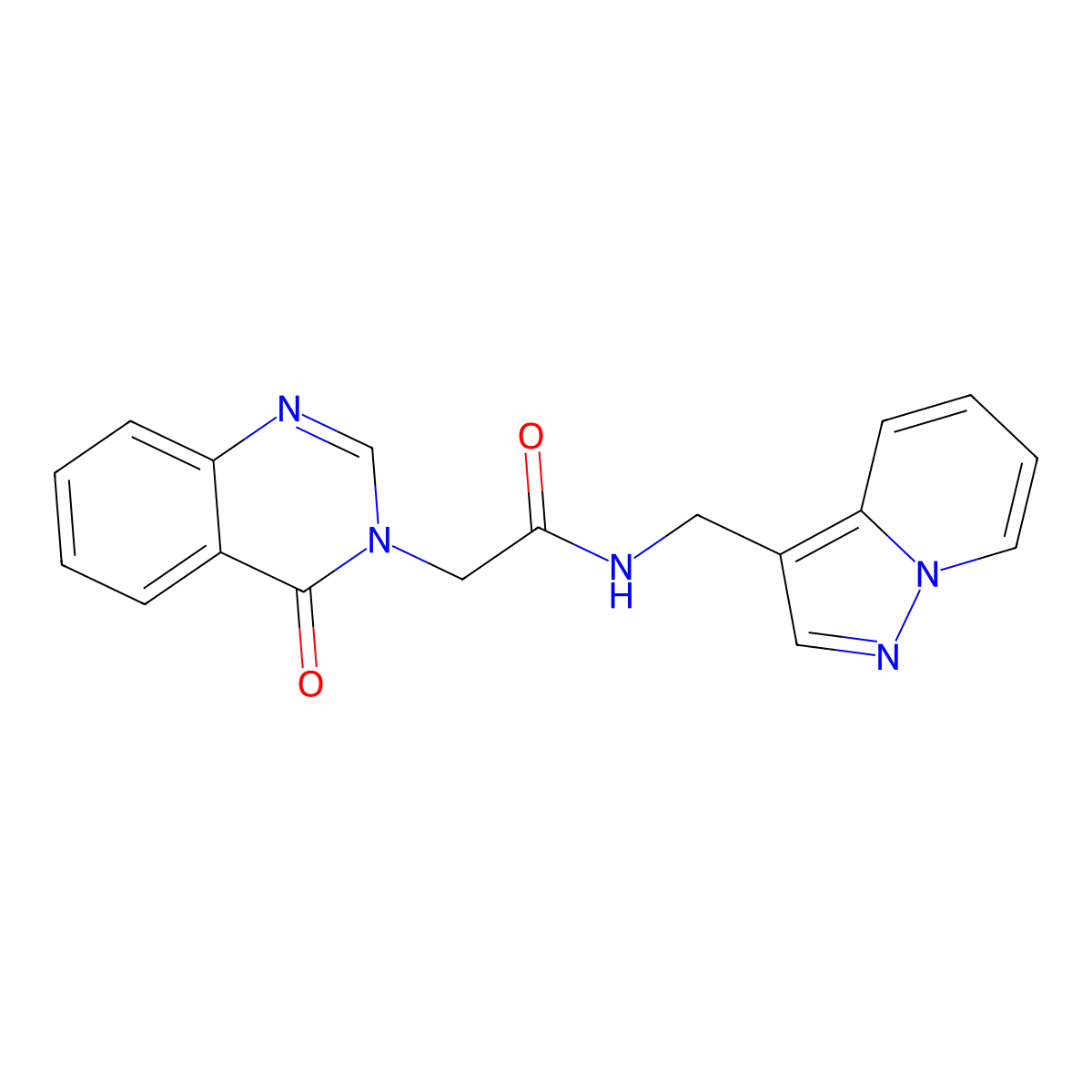 2-(4-oxoquinazolin-3(4H)-yl)-N-(pyrazolo[1,5-a]pyridin-3-ylmethyl)acetamide molecular structure, CAS 1396877-89-6