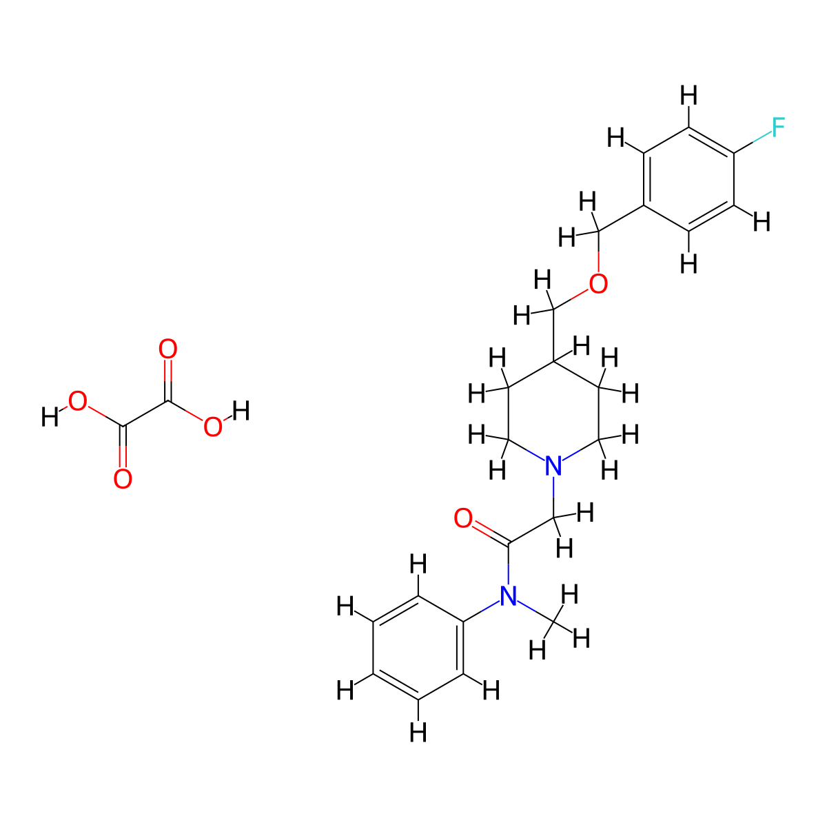 2-(4-(((4-fluorobenzyl)oxy)methyl)piperidin-1-yl)-N-methyl-N-phenylacetamide oxalate molecular structure, CAS 1396878-03-7