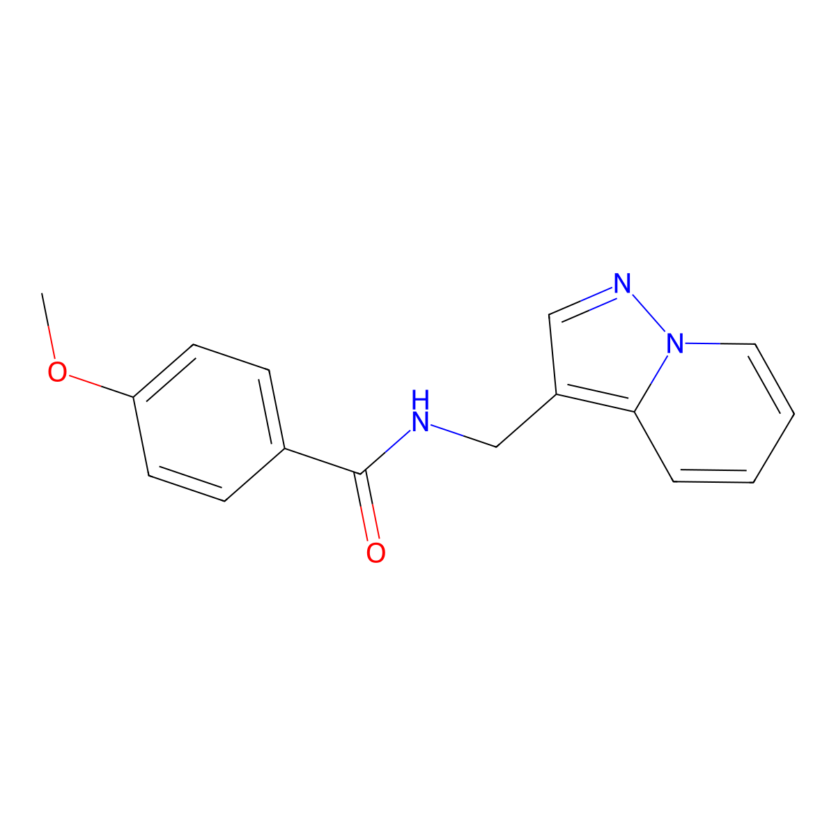 4-methoxy-N-(pyrazolo[1,5-a]pyridin-3-ylmethyl)benzamide molecular structure, CAS 1396878-09-3