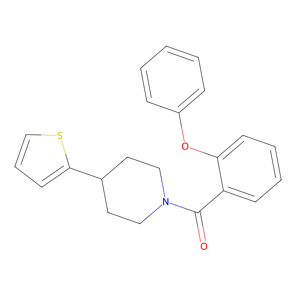 (2-Phenoxyphenyl)(4-(thiophen-2-yl)piperidin-1-yl)methanone molecular structure, CAS 1396878-31-1
