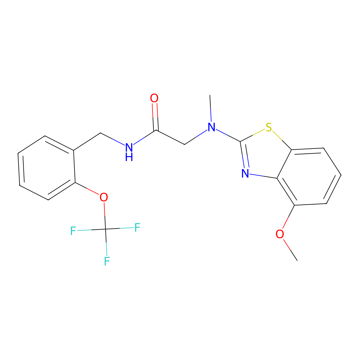 2-((4-methoxybenzo[d]thiazol-2-yl)(methyl)amino)-N-(2-(trifluoromethoxy)benzyl)acetamide molecular structure, CAS 1396878-63-9