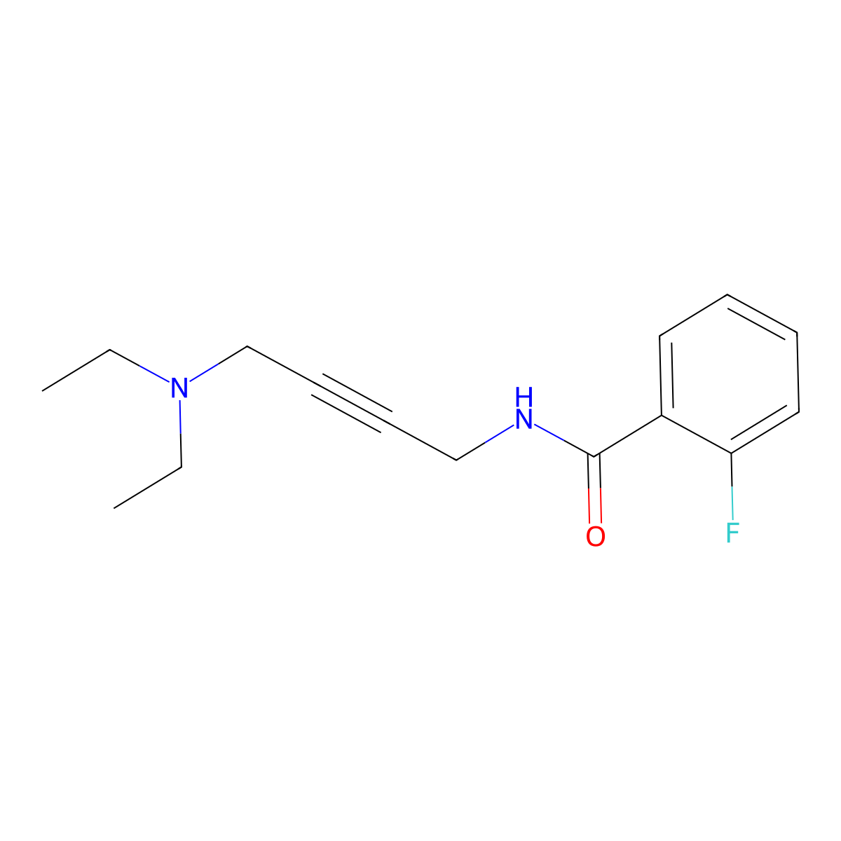 N-(4-(diethylamino)but-2-yn-1-yl)-2-fluorobenzamide molecular structure, CAS 1396878-87-7