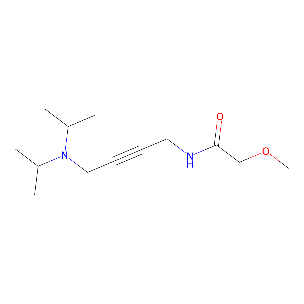 N-(4-(diisopropylamino)but-2-yn-1-yl)-2-methoxyacetamide molecular structure, CAS 1396878-98-0