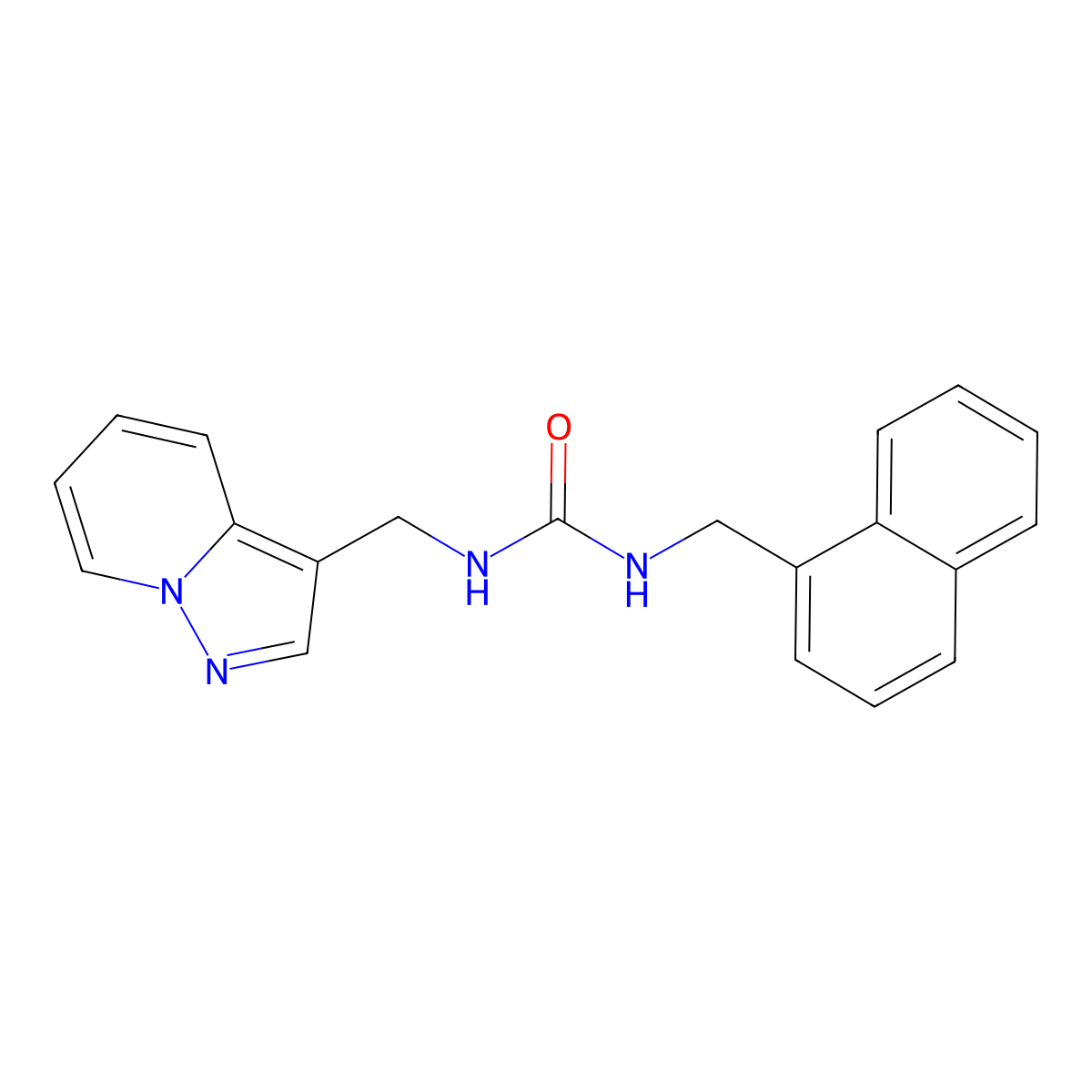 1-(Naphthalen-1-ylmethyl)-3-(pyrazolo[1,5-a]pyridin-3-ylmethyl)urea molecular structure, CAS 1396879-22-3