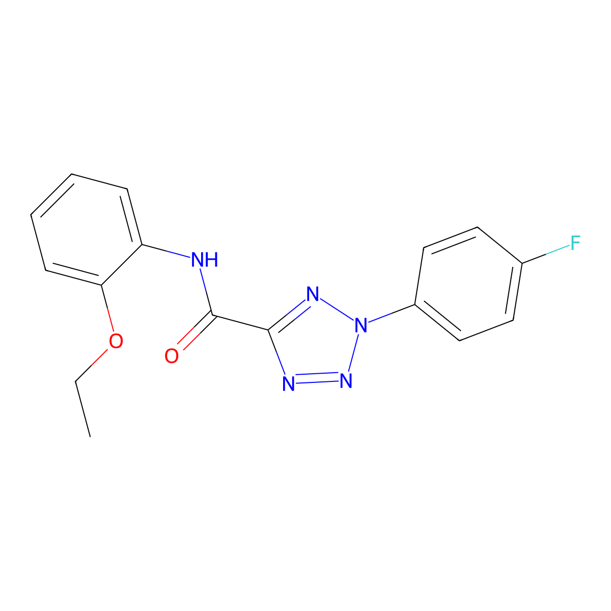 N-(2-ethoxyphenyl)-2-(4-fluorophenyl)-2H-tetrazole-5-carboxamide molecular structure, CAS 1396879-30-3