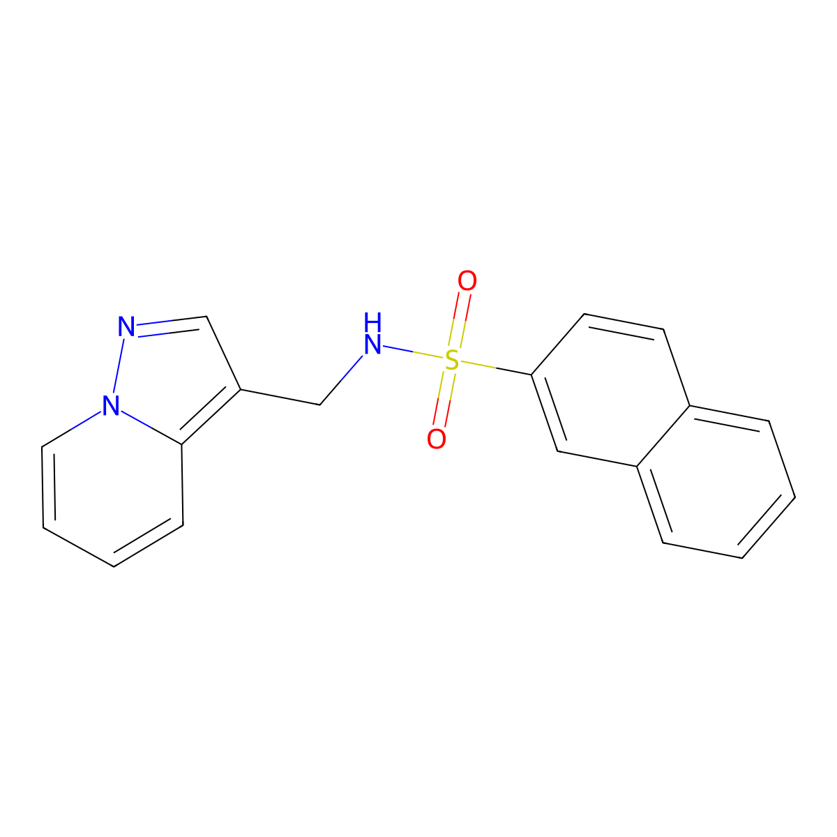 N-(pyrazolo[1,5-a]pyridin-3-ylmethyl)naphthalene-2-sulfonamide molecular structure, CAS 1396879-40-5