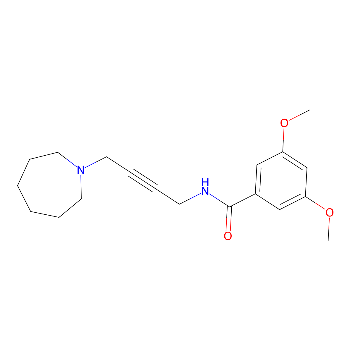 N-[4-(azepan-1-yl)but-2-yn-1-yl]-3,5-dimethoxybenzamide molecular structure, CAS 1396879-97-2