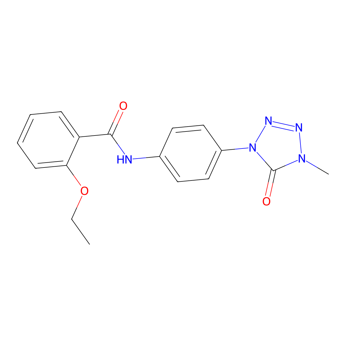 2-ethoxy-N-(4-(4-methyl-5-oxo-4,5-dihydro-1H-tetrazol-1-yl)phenyl)benzamide molecular structure, CAS 1396880-00-4
