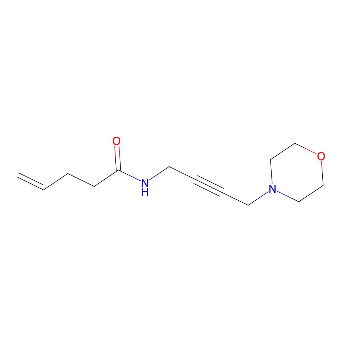 N-(4-morpholinobut-2-yn-1-yl)pent-4-enamide molecular structure, CAS 1396880-04-8