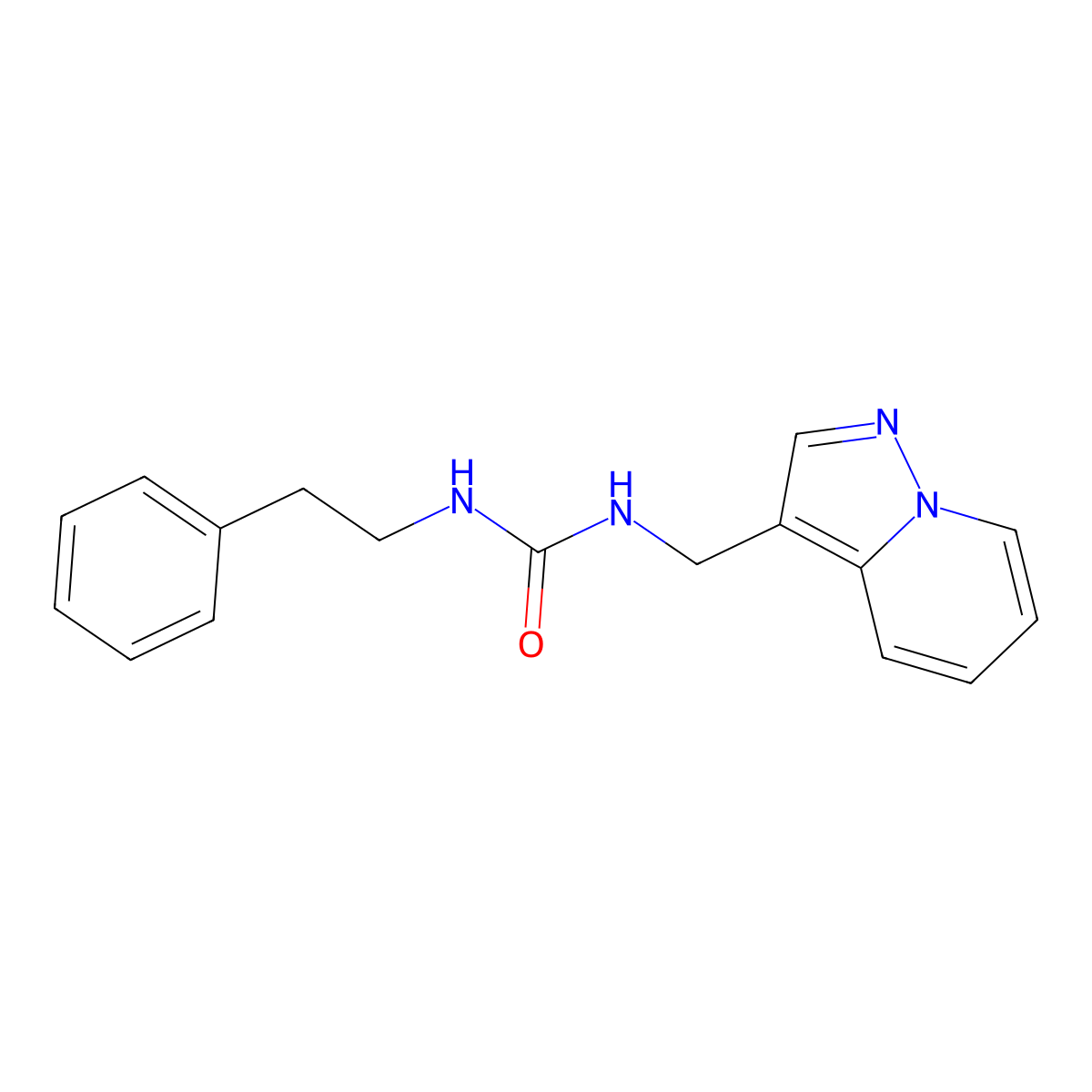 1-Phenethyl-3-(pyrazolo[1,5-a]pyridin-3-ylmethyl)urea molecular structure, CAS 1396880-19-5