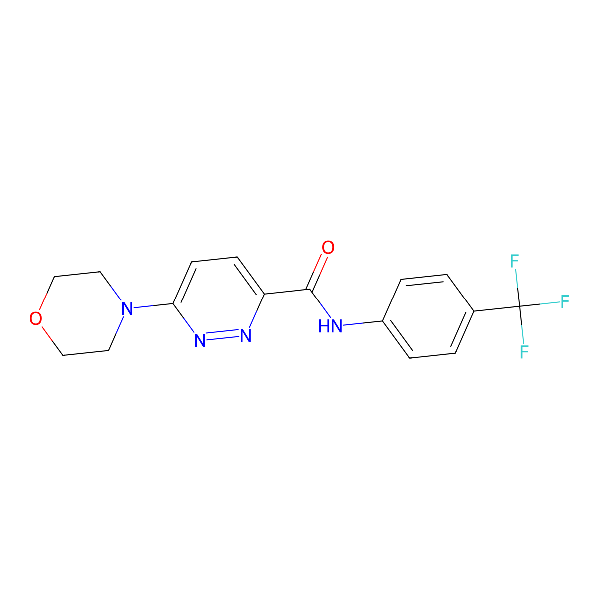 6-morpholino-N-(4-(trifluoromethyl)phenyl)pyridazine-3-carboxamide molecular structure, CAS 1396880-24-2