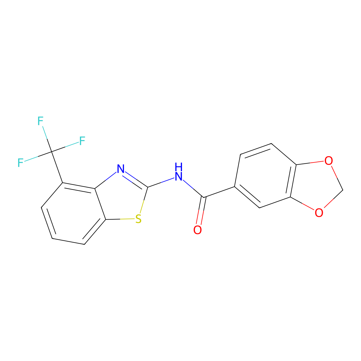 N-(4-(trifluoromethyl)benzo[d]thiazol-2-yl)benzo[d][1,3]dioxole-5-carboxamide molecular structure, CAS 1396880-59-3