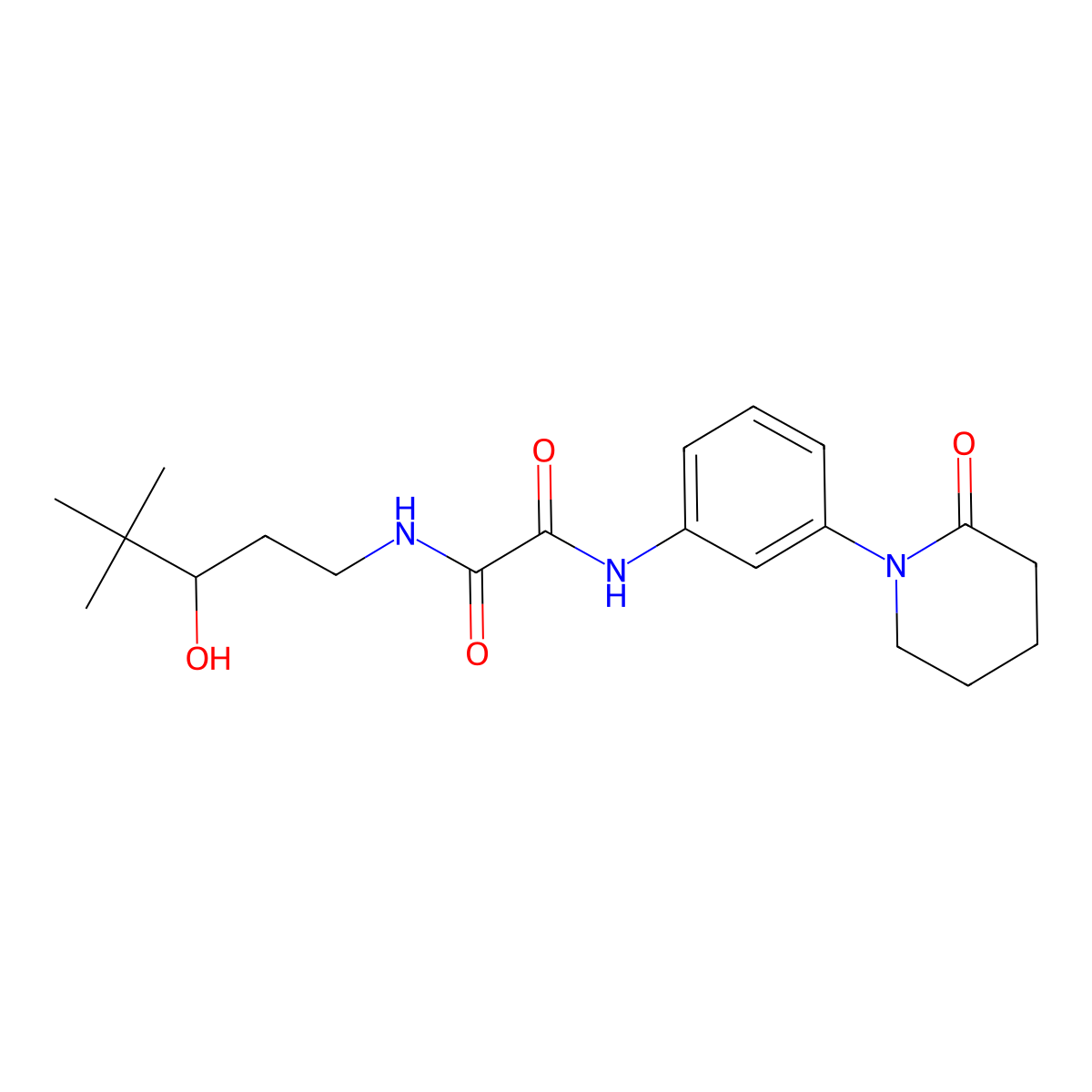 N1-(3-hydroxy-4,4-dimethylpentyl)-N2-(3-(2-oxopiperidin-1-yl)phenyl)oxalamide molecular structure, CAS 1396881-78-9