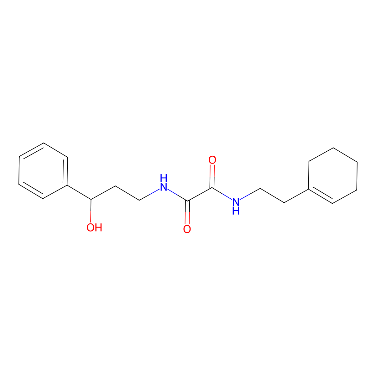 N1-(2-(cyclohex-1-en-1-yl)ethyl)-N2-(3-hydroxy-3-phenylpropyl)oxalamide molecular structure, CAS 1396881-95-0