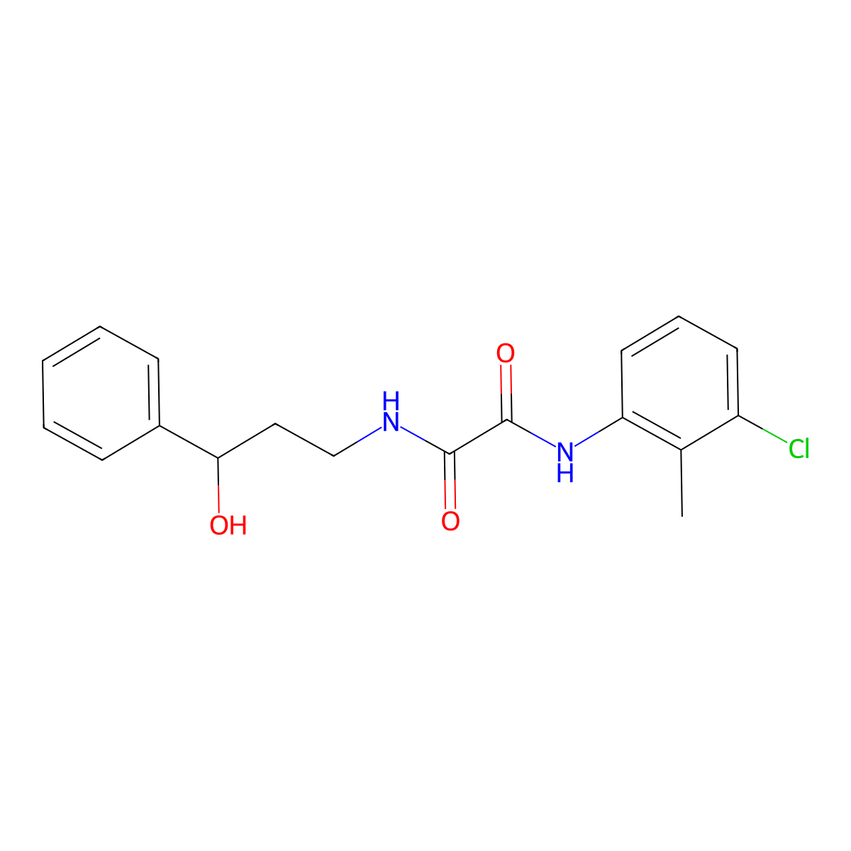 N1-(3-chloro-2-methylphenyl)-N2-(3-hydroxy-3-phenylpropyl)oxalamide molecular structure, CAS 1396882-01-1
