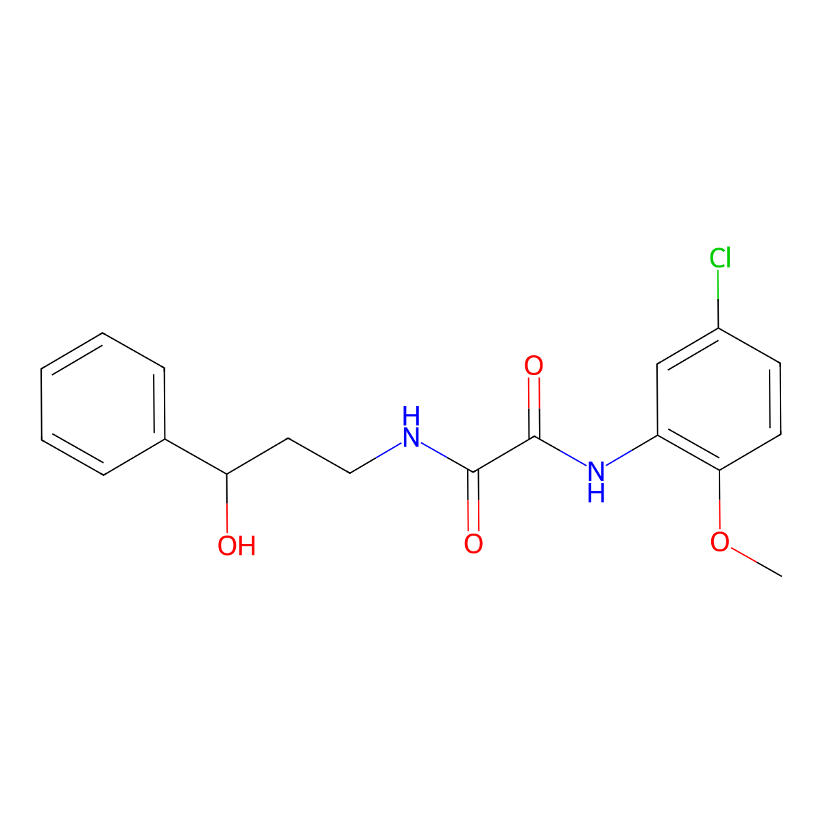 N1-(5-chloro-2-methoxyphenyl)-N2-(3-hydroxy-3-phenylpropyl)oxalamide molecular structure, CAS 1396882-12-4