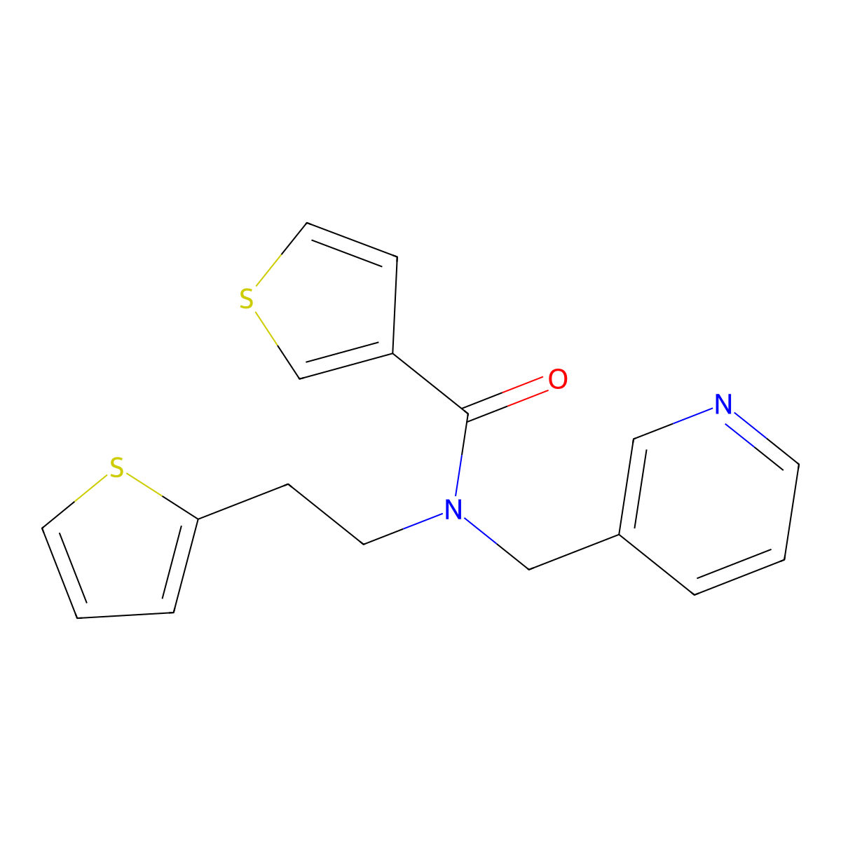N-(pyridin-3-ylmethyl)-N-(2-(thiophen-2-yl)ethyl)thiophene-3-carboxamide molecular structure, CAS 1396882-46-4