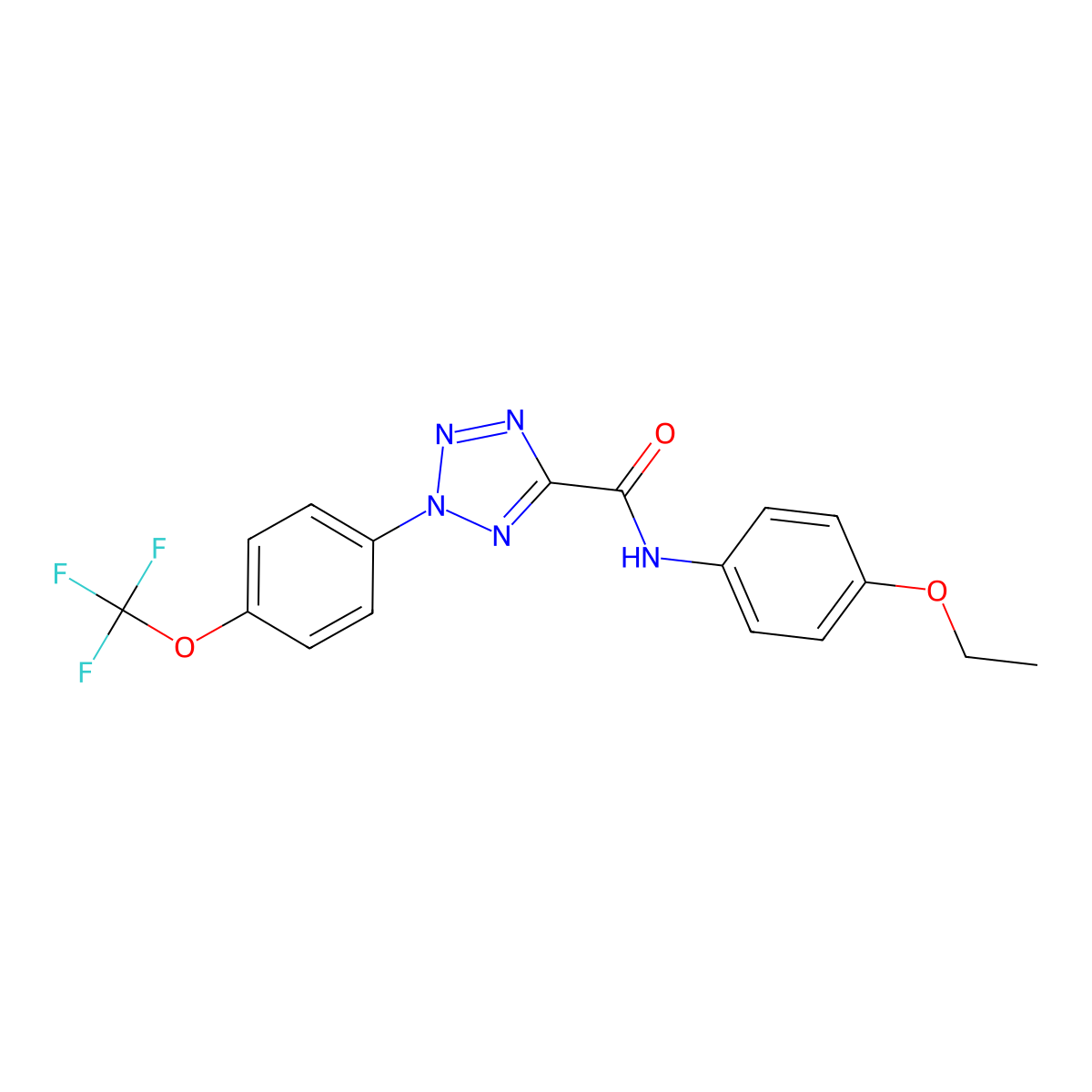 N-(4-ethoxyphenyl)-2-(4-(trifluoromethoxy)phenyl)-2H-tetrazole-5-carboxamide molecular structure, CAS 1396882-48-6