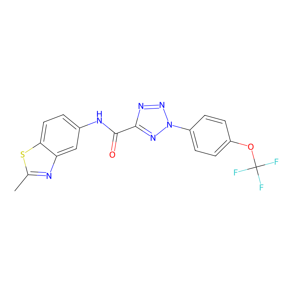 N-(2-methylbenzo[d]thiazol-5-yl)-2-(4-(trifluoromethoxy)phenyl)-2H-tetrazole-5-carboxamide molecular structure, CAS 1396882-89-5