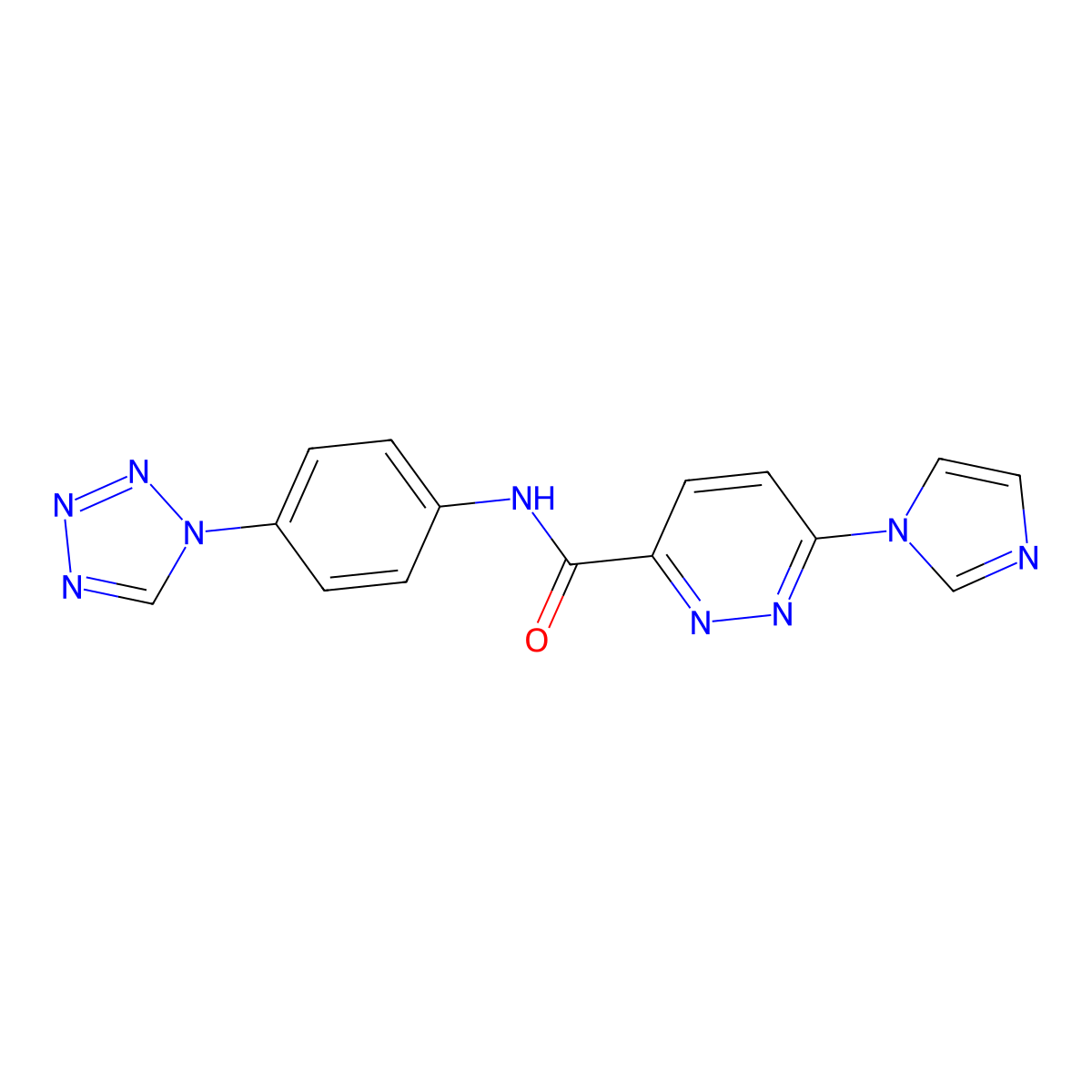 N-(4-(1H-tetrazol-1-yl)phenyl)-6-(1H-imidazol-1-yl)pyridazine-3-carboxamide molecular structure, CAS 1396883-52-5