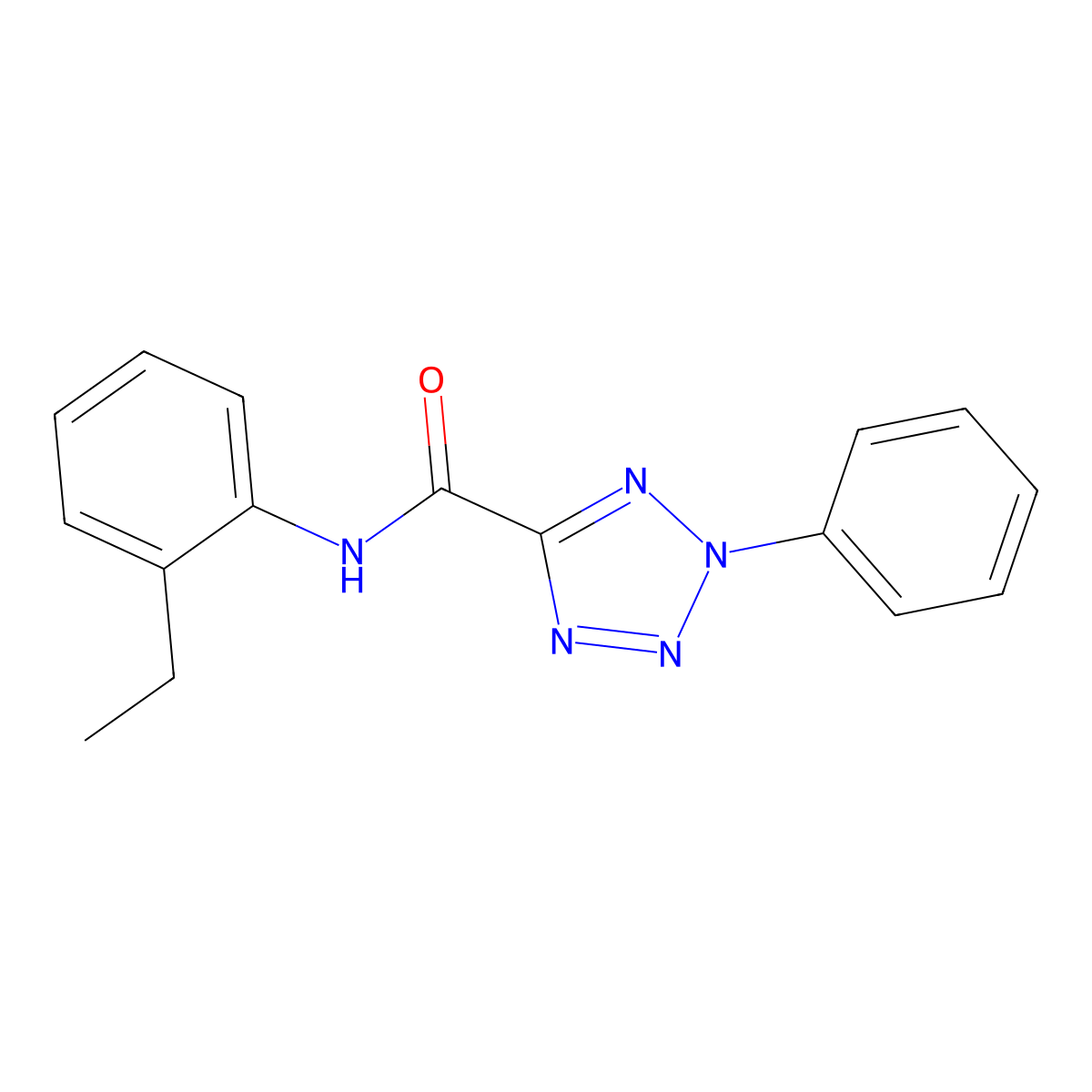 N-(2-ethylphenyl)-2-phenyl-2H-tetrazole-5-carboxamide molecular structure, CAS 1396884-05-1
