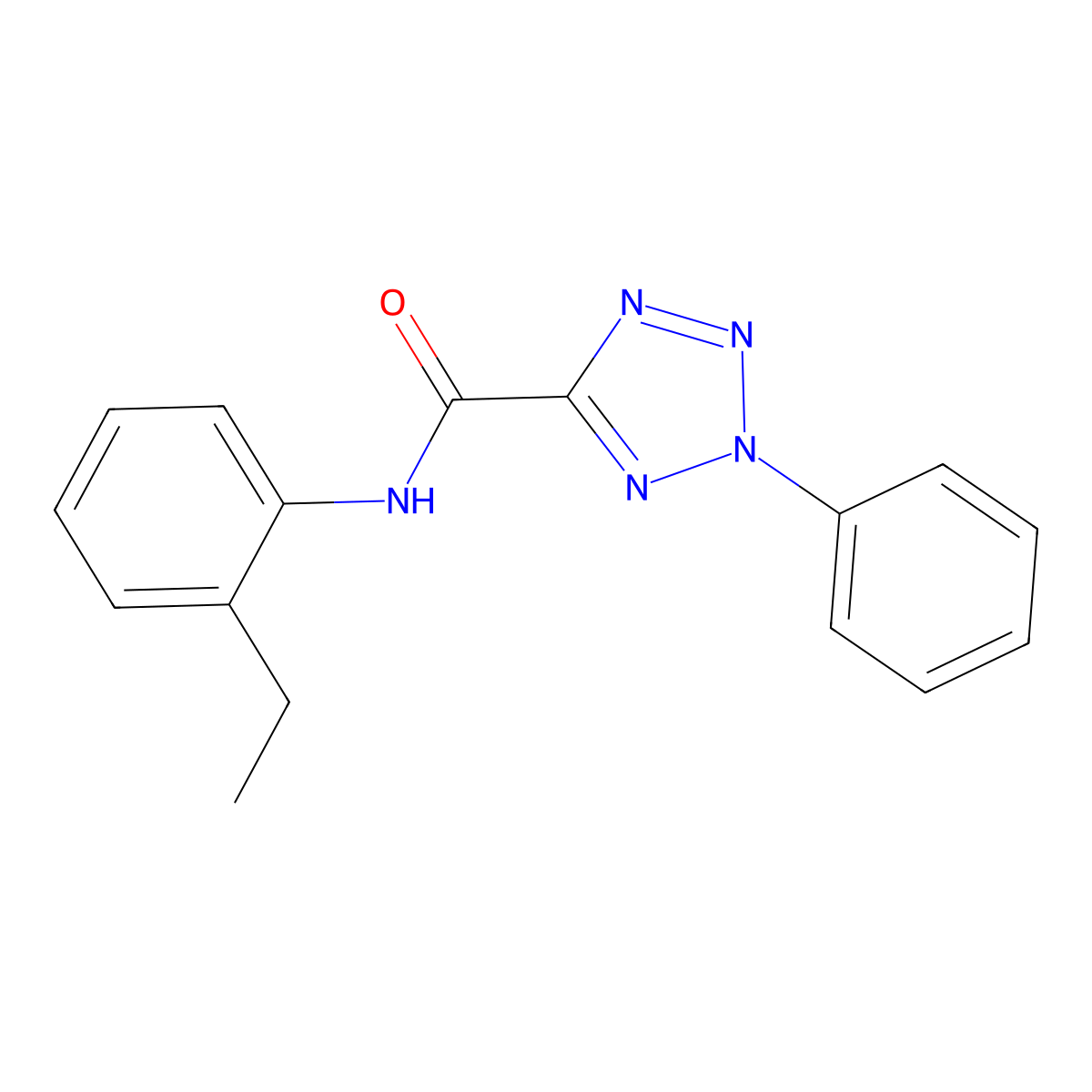 N-(2-ethylphenyl)-2-phenyl-2H-tetrazole-5-carboxamide molecular structure, CAS 1396884-05-1
