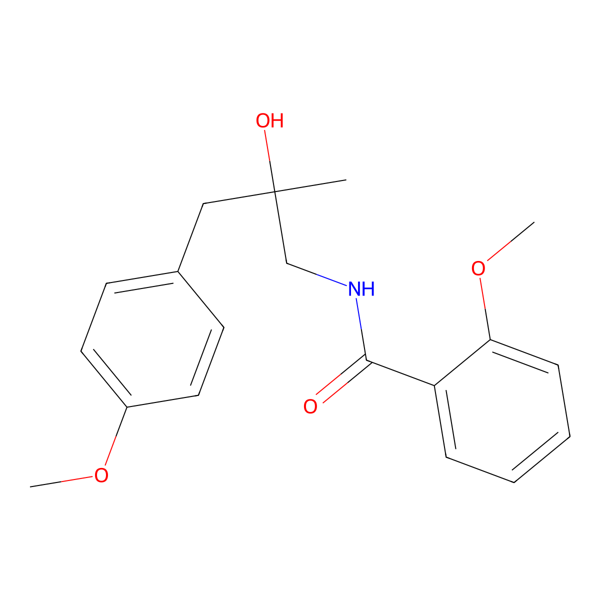 N-[2-hydroxy-3-(4-methoxyphenyl)-2-methylpropyl]-2-methoxybenzamide molecular structure, CAS 1396884-14-2