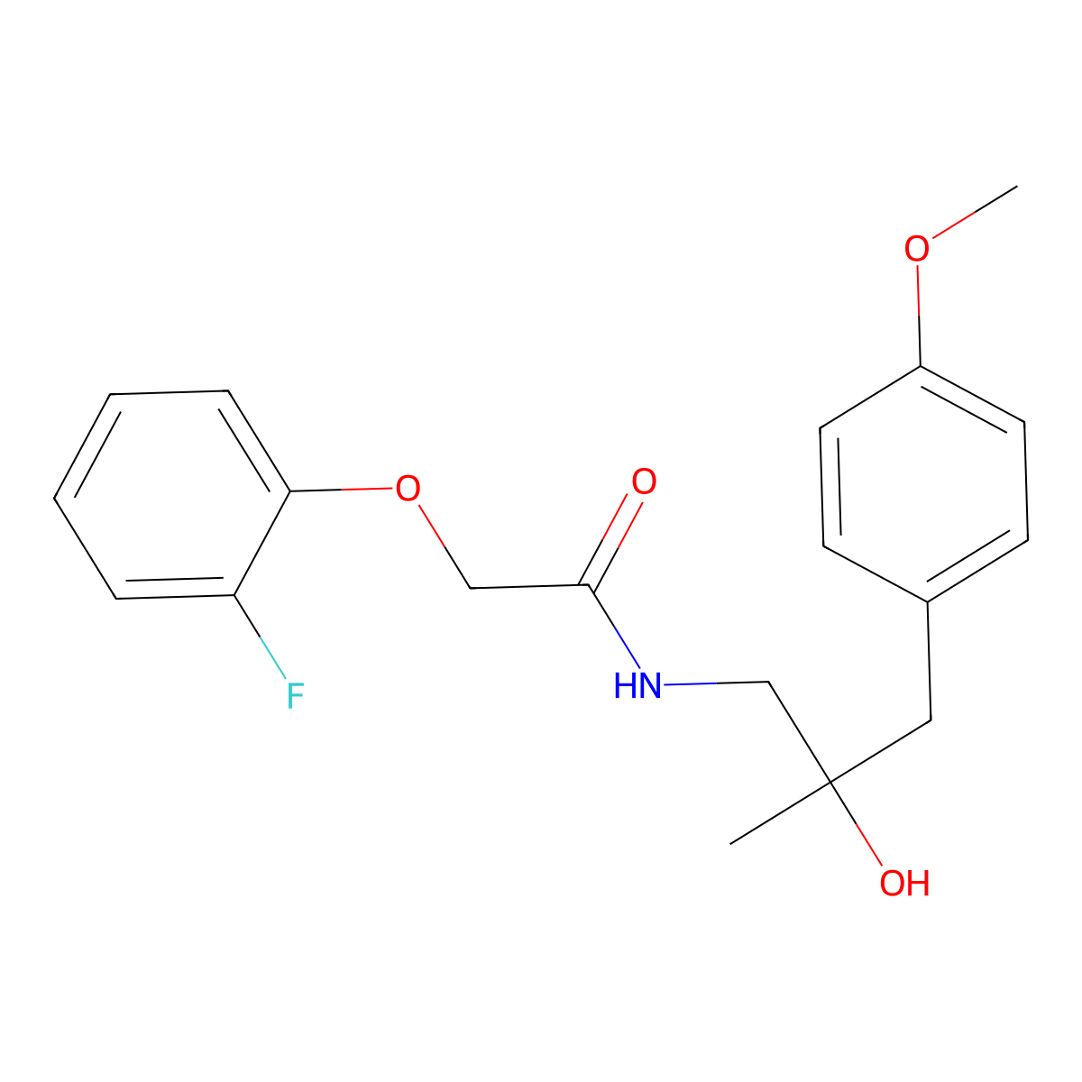 2-(2-fluorophenoxy)-N-[2-hydroxy-3-(4-methoxyphenyl)-2-methylpropyl]acetamide molecular structure, CAS 1396884-25-5
