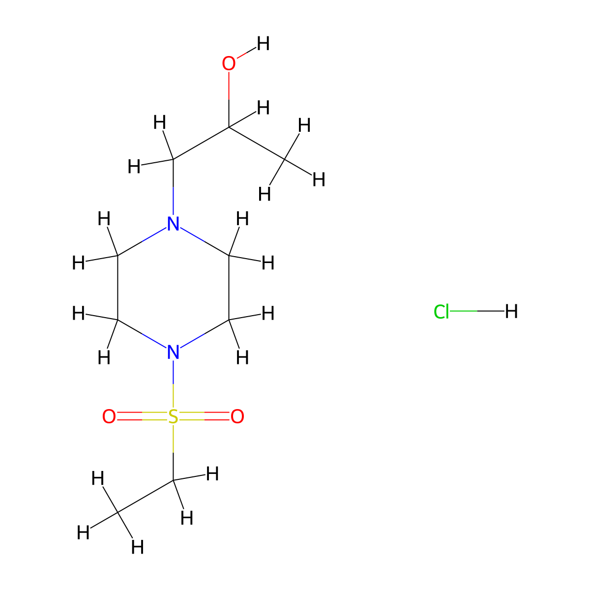 1-(4-(Ethylsulfonyl)piperazin-1-yl)propan-2-ol hydrochloride molecular structure, CAS 1396884-66-4