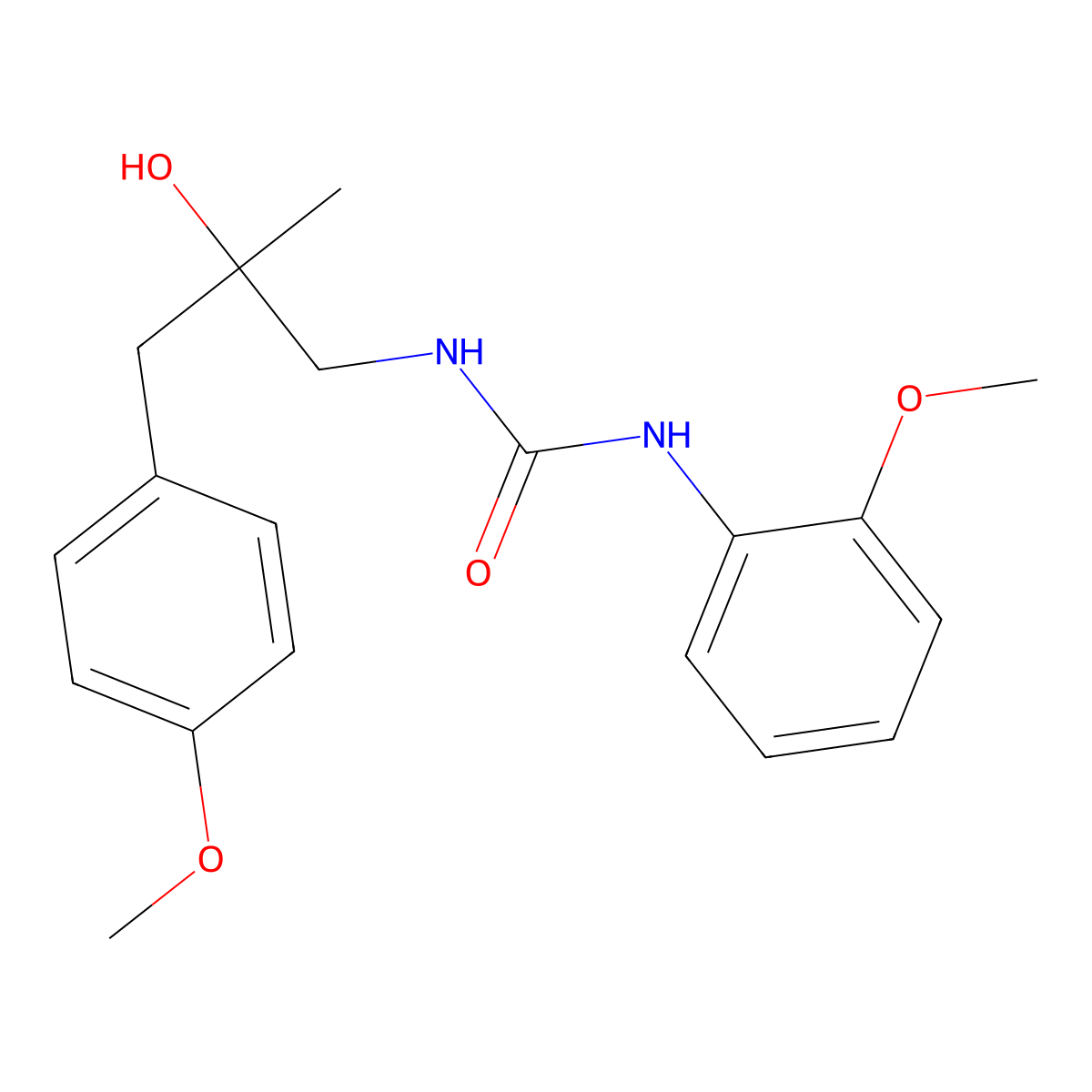 1-[2-Hydroxy-3-(4-methoxyphenyl)-2-methylpropyl]-3-(2-methoxyphenyl)urea molecular structure, CAS 1396884-77-7