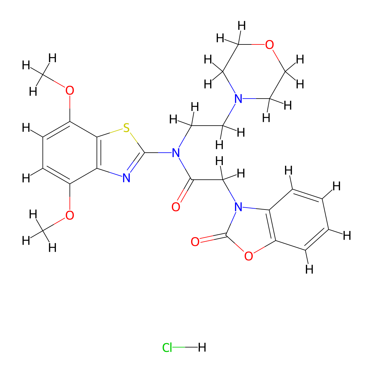 N-(4,7-dimethoxybenzo[d]thiazol-2-yl)-N-(2-morpholinoethyl)-2-(2-oxobenzo[d]oxazol-3(2H)-yl)acetamide hydrochloride molecular structure, CAS 1396885-80-5