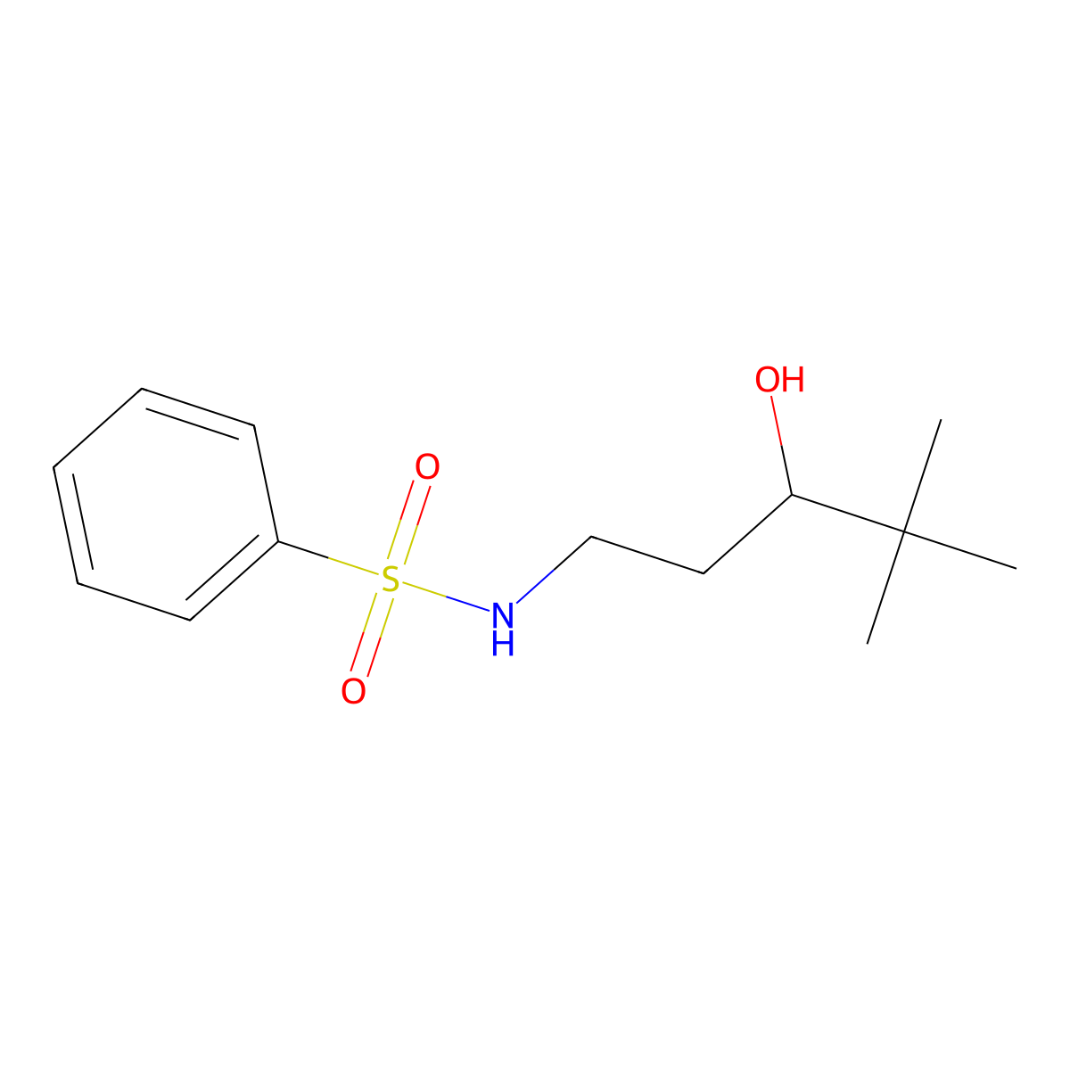 N-(3-hydroxy-4,4-dimethylpentyl)benzenesulfonamide molecular structure, CAS 1396885-97-4