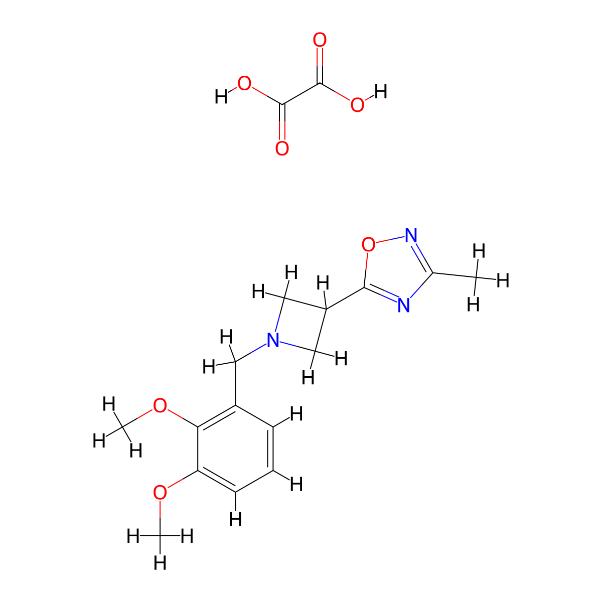 5-(1-(2,3-Dimethoxybenzyl)azetidin-3-yl)-3-methyl-1,2,4-oxadiazole oxalate molecular structure, CAS 1396887-85-6