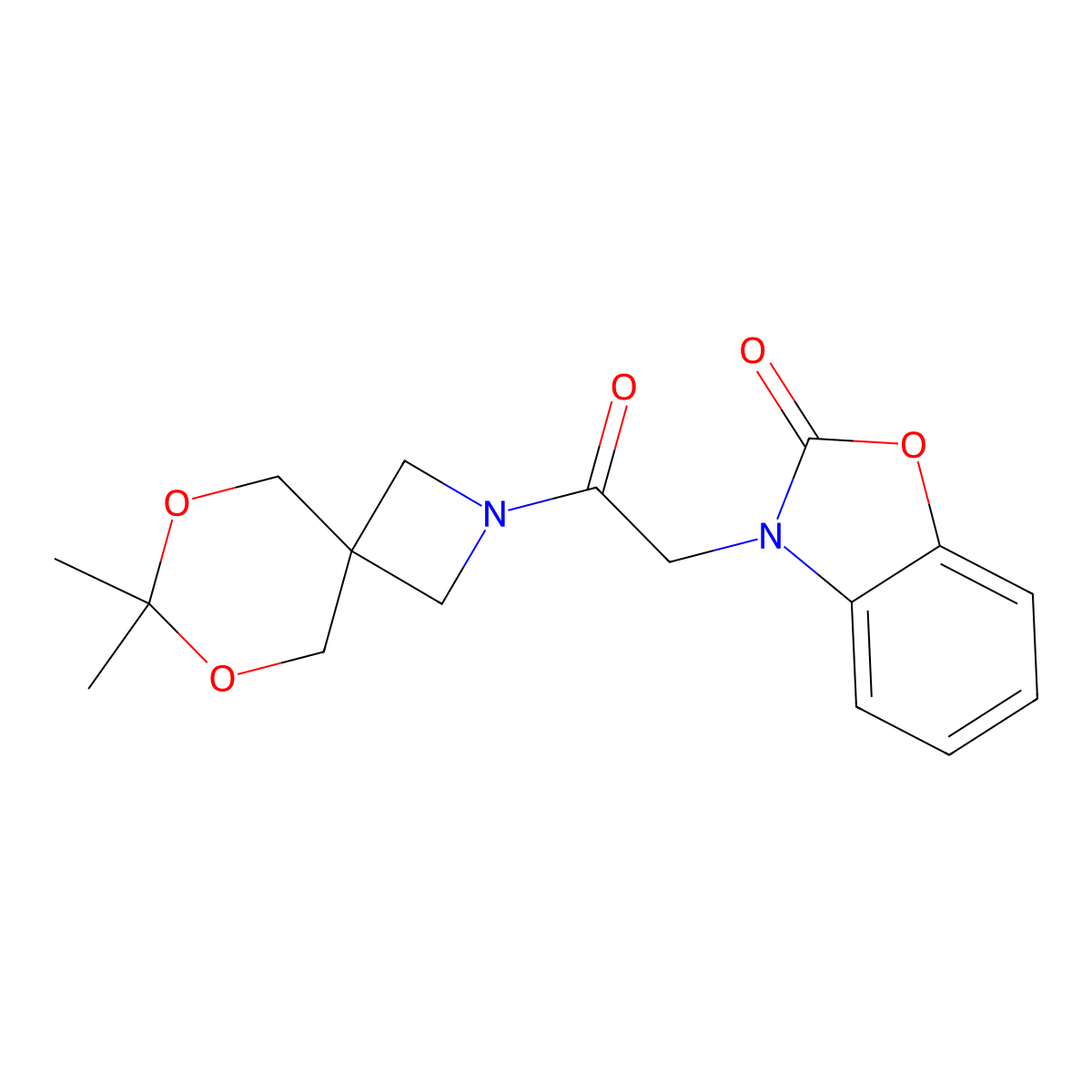 3-(2-(7,7-dimethyl-6,8-dioxa-2-azaspiro[3.5]nonan-2-yl)-2-oxoethyl)benzo[d]oxazol-2(3H)-one molecular structure, CAS 1396888-92-8