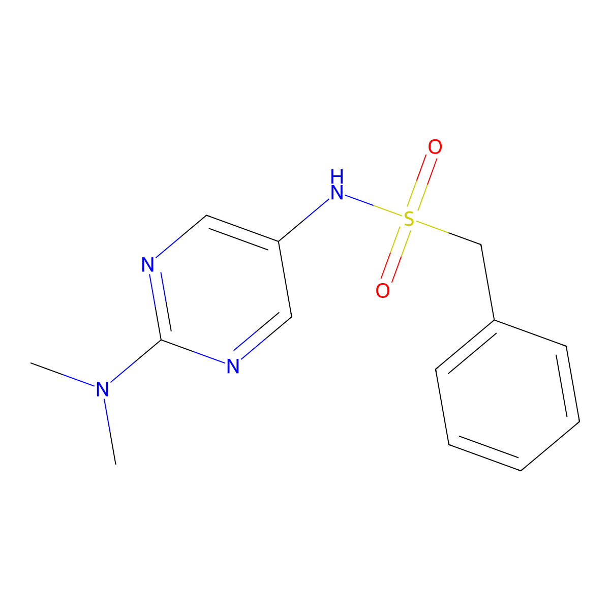 N-[2-(dimethylamino)pyrimidin-5-yl]-1-phenylmethanesulfonamide molecular structure, CAS 1396889-49-8