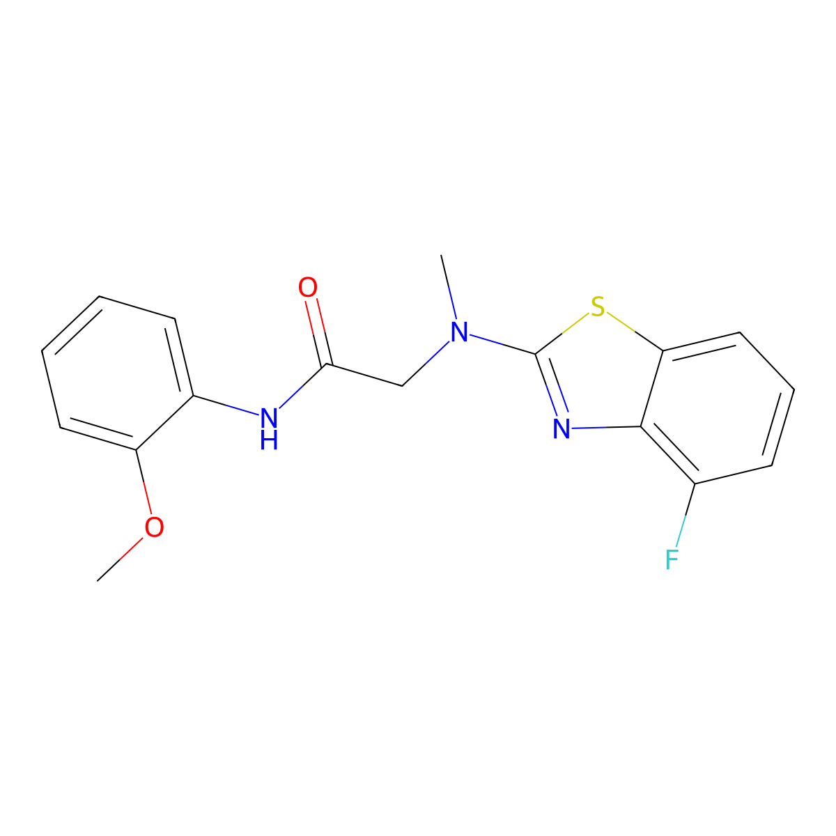 2-((4-fluorobenzo[d]thiazol-2-yl)(methyl)amino)-N-(2-methoxyphenyl)acetamide molecular structure, CAS 1396889-58-9