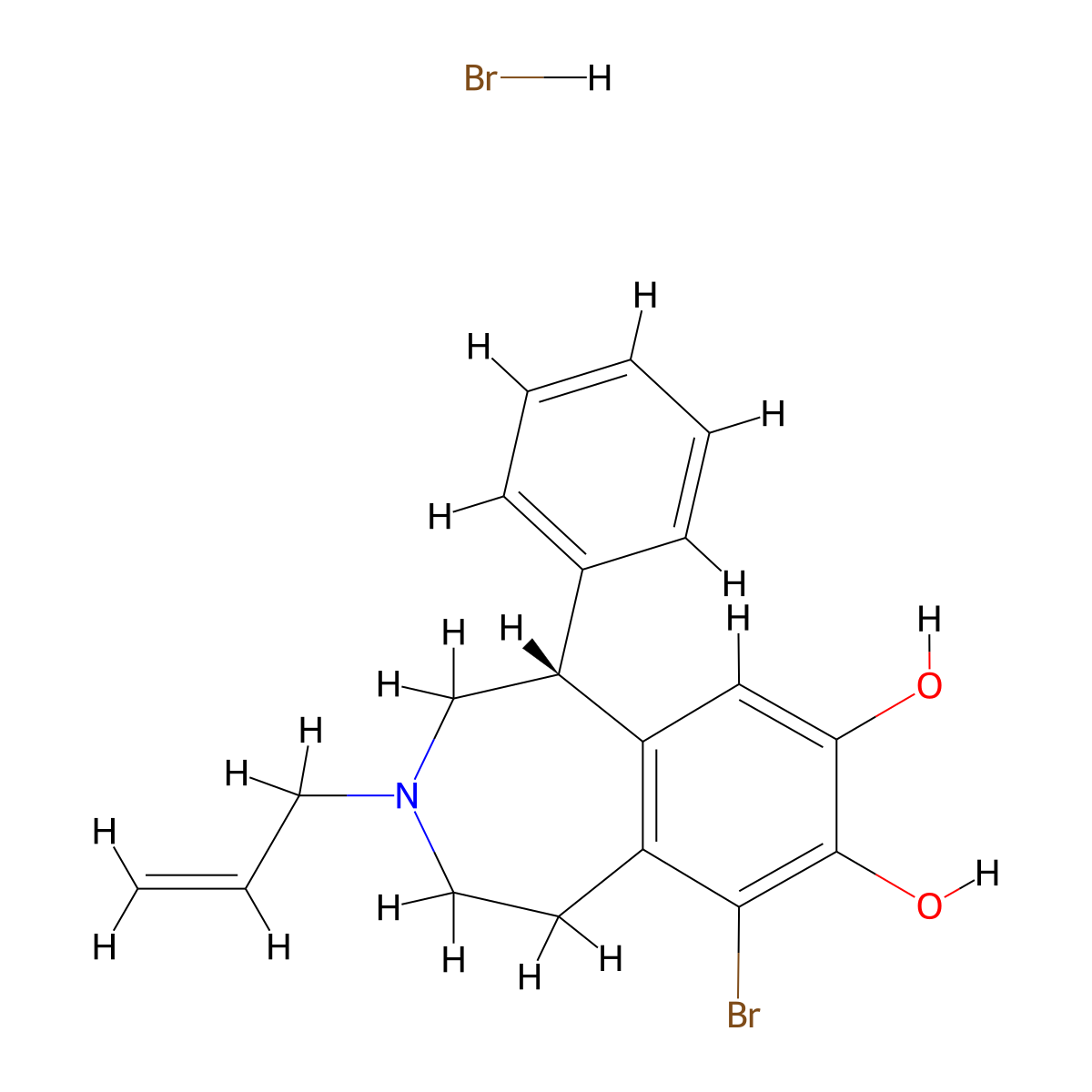 R(+)-6-Bromo-APB hydrobromide molecular structure, CAS 139689-19-3