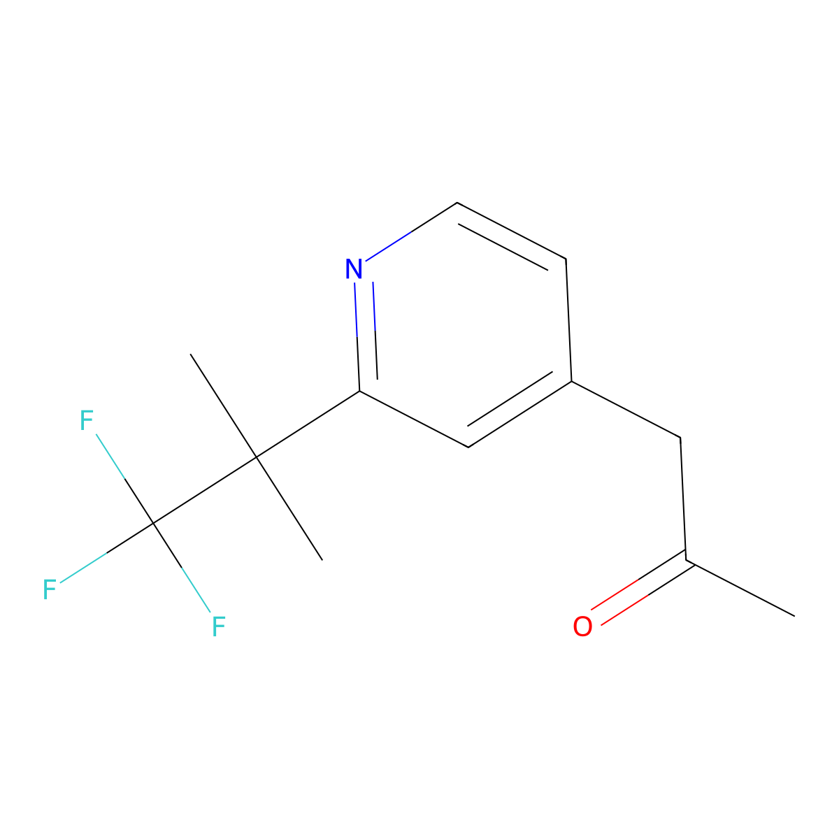 1-(2-(1,1,1-Trifluoro-2-methylpropan-2-YL)pyridin-4-YL)propan-2-one molecular structure, CAS 1396893-39-2