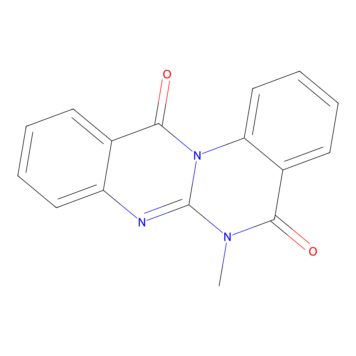 6-Methylquinazolino[2,1-b]quinazoline-5,12-dione molecular structure, CAS 13969-01-2