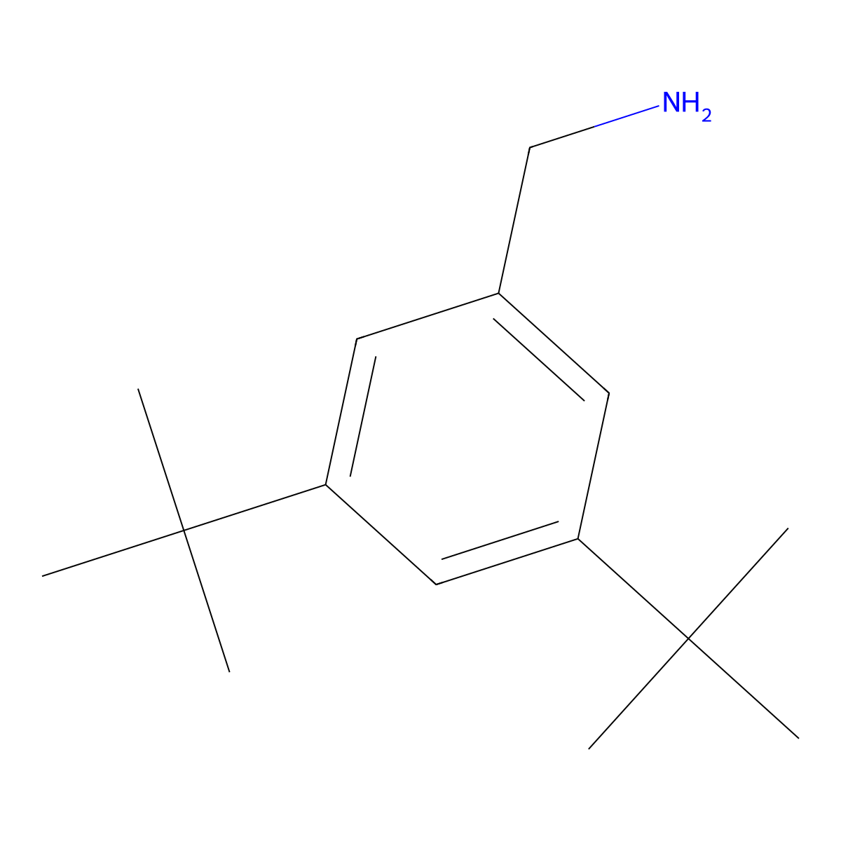 3,5-Di-tert-butylbenzylamine molecular structure, CAS 139693-30-4