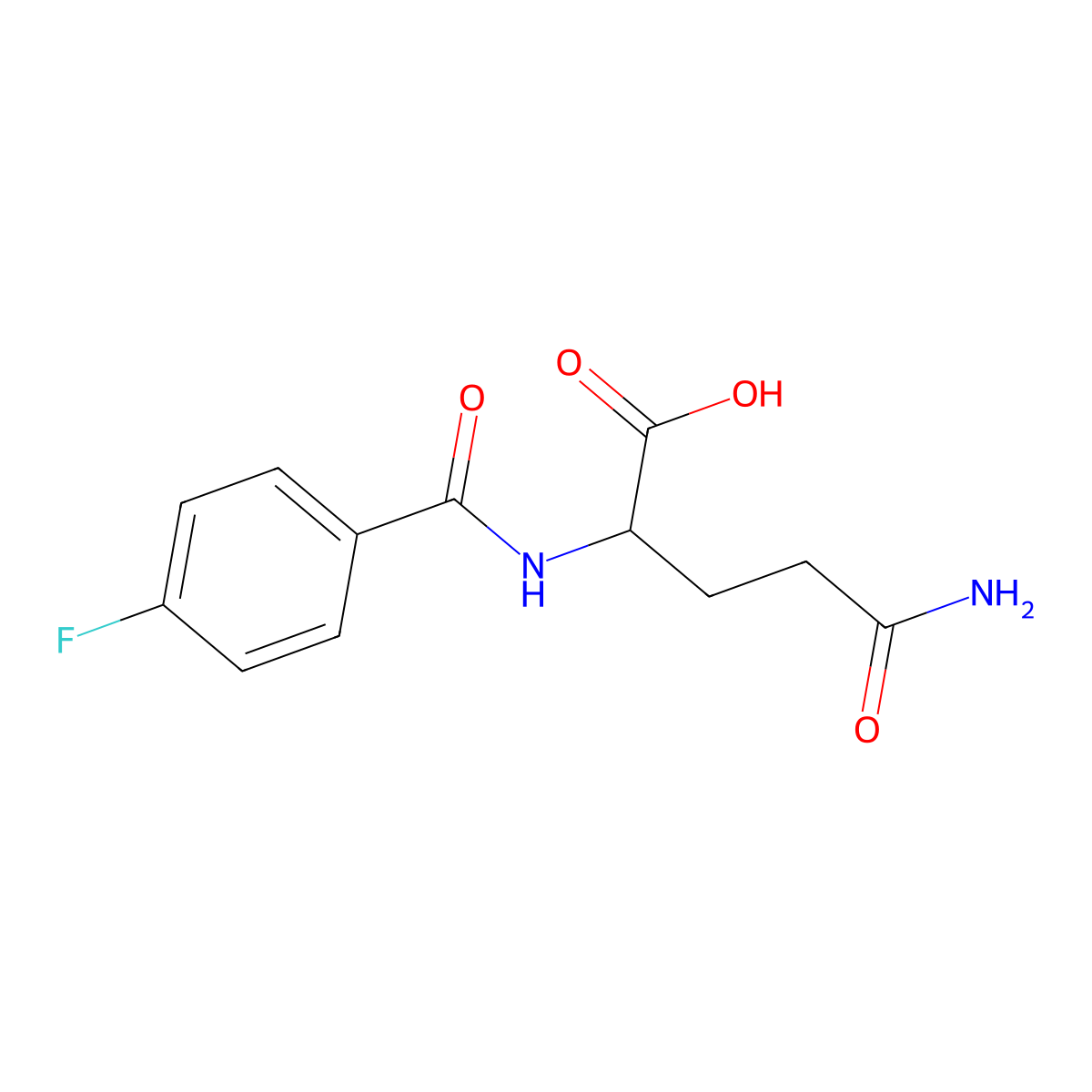 4-Carbamoyl-2-[(4-fluorophenyl)formamido]butanoic acid molecular structure, CAS 1396962-29-0